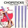 5 paia di bacchette giapponesi antiscivolo di alta qualità coreano home hotel ristorante portatile cibo sano bastone per bacchette di sushi