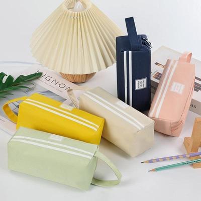 Solid Large Capacity Pen Pencil Bag Storage Case Makeup Pouch Cute Stationery Office School Supplies