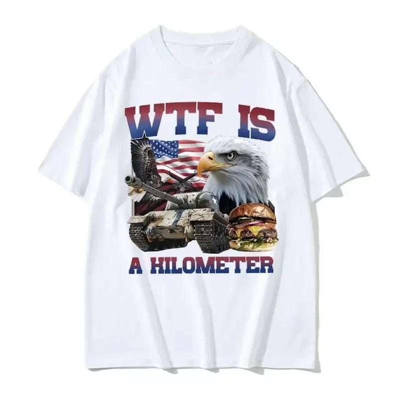 Kilometer Funny Meme Graphic T Shirt Women Fashion Retro Female T-shirts Casual Short Sleeve T-shirt