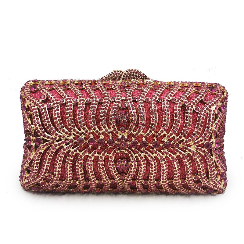 

WHTUOHENG Evening Crystal Clutch Luxury Wedding Diamond Clutches Rhinestone Purse Women Party Prom 10 Colors Orange/Green Bags