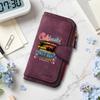 California Style Long Wallet Portable Multi Card Slot Purse Fashion Daily Use Leather Wallet for Outdoor Travel Ladies