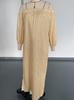 Available for 2026: New Spring Striped Off-Shoulder Dress for Women in Cotton and Linen - Perfect Vacation Style