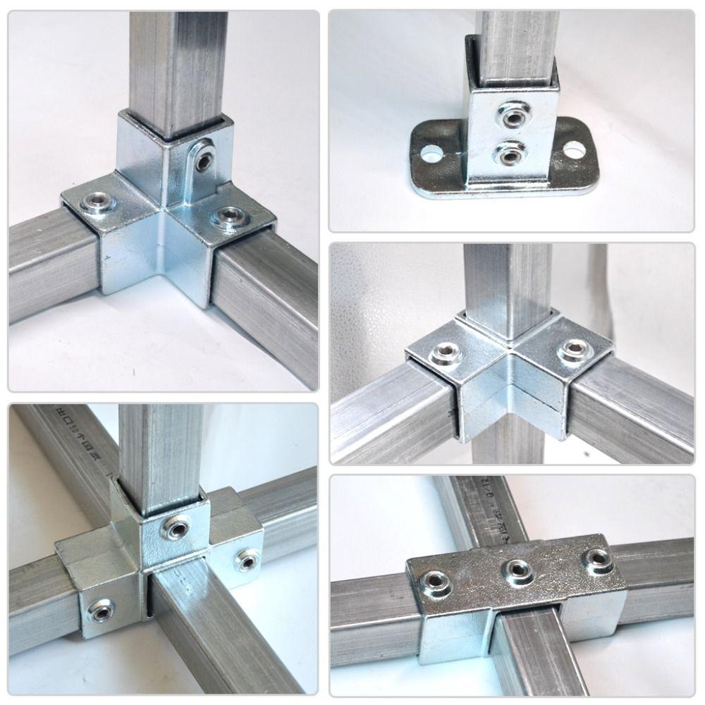50mm Square Tube Connector Weld-Free Assembly Thickened Structure Tube Joint Bracket Galvanized Steel Multiway Connection