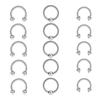 8/14/16/60Pcs Unisex Stainless Steel Lip Nail Eyebrow Stud Nose Ring Piercing Mixed Set