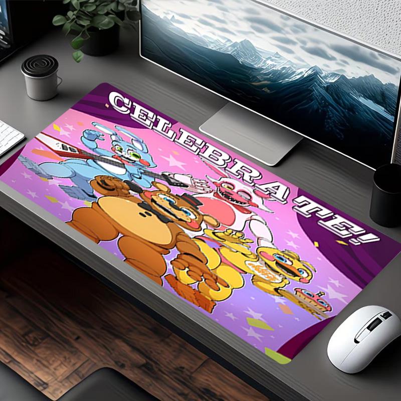 Five Nights at Freddy's Baskılı Mouse Pad, Klavye Pad'i Laptop PC Matı için Ofis Ev Kullanımı, Masa Dekorasyonu, Oyuncular İçin Mükemmel Doğum Günü Hediyesi