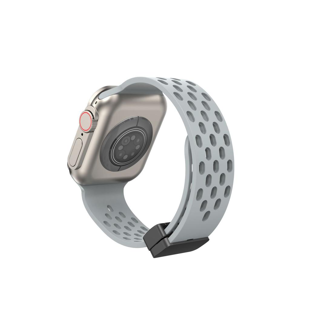 Silikon Uhrenarmband für Apple Watch- Atmungsaktive Magnetische Faltschließe Sport Uhrenarmband für iWatch Ultra/9/8/7/6/5/4/3/2/1/se/2022 49mm 45mm 44mm