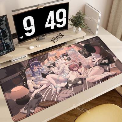 Anime Duża podkładka pod mysz Gracz Albedo Dziewczyny Anime Gumowa Mata mausepad Gamingowe Laptopy Akcesoria do PC Podkładka na biurko mousepad Maty Klawiatura