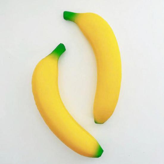 Banana Squeeze Toy Soft Stress Relief Toy for Kids Adults Stretchable Banana Fidget Toy for Concentration And Relaxation at Work School