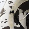 Cow Print Western Cowboy Hat Bull Head Metal Decor Rivet Leather Band Wide Brim Party Fedora Hat