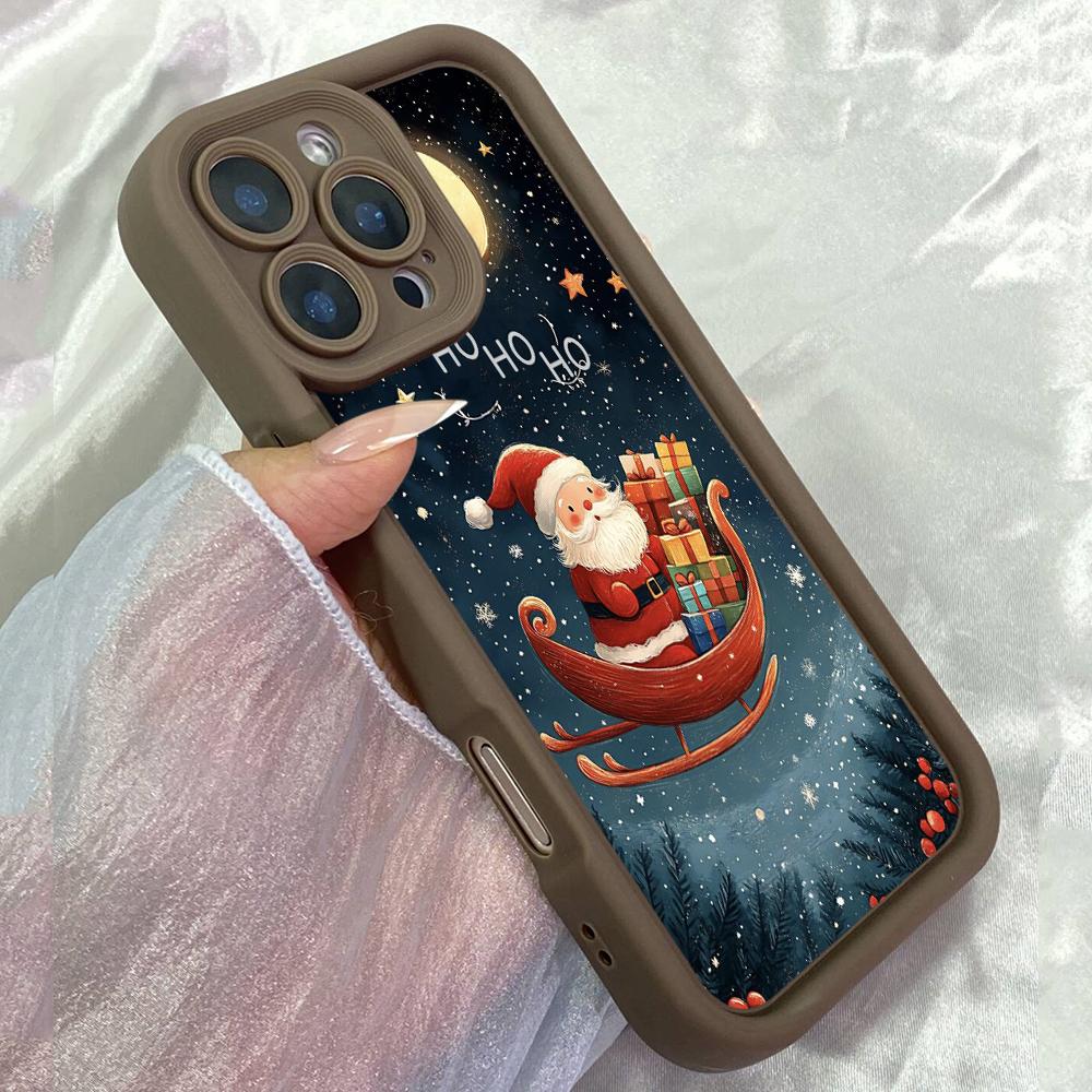 JT5 Aesthetic Christmas Phone for for iPhone 17 16 Pro Max Samsung S26 Ultra A17 A26 A07 Xiaomi Redmi Note 14 Pro Plus Soft TPU Case Cover