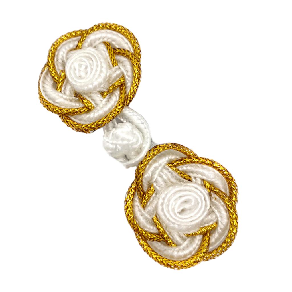 Cheongsam Frog Buttons Rose Closure Sewing Fasteners for Sweater Coat Cheongsam Traditional Handcraft Accessories