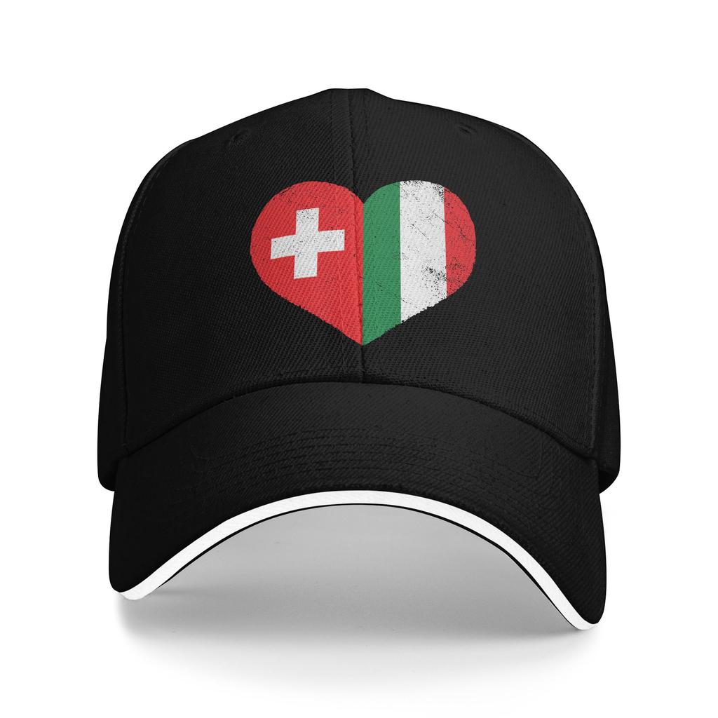 Unisex Women Swiss Switzerland Flag Hats Stylish Baseball Cap  Sun Hat Golf Headewear Adjustable Fit