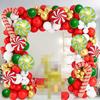 Christmas Candy Cane Balloon Garland Green Red White Balloon Arch Kit Christmas Birthday Party Baby Shower Wedding Decoration