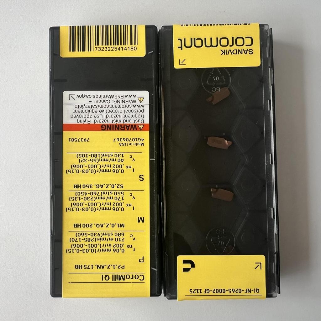 SANDVIK / QI-NF-0265-0002-GF 1125 / Original Swedish hard alloy blade 10 Pcs