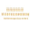 43Pcs 99101-357 Carburetor Jet Kit Include 16 Small Round Main Jet+16Hex Main Jet+11Pilot Slow Jet for Nibbi Keihin Carb Jet Set