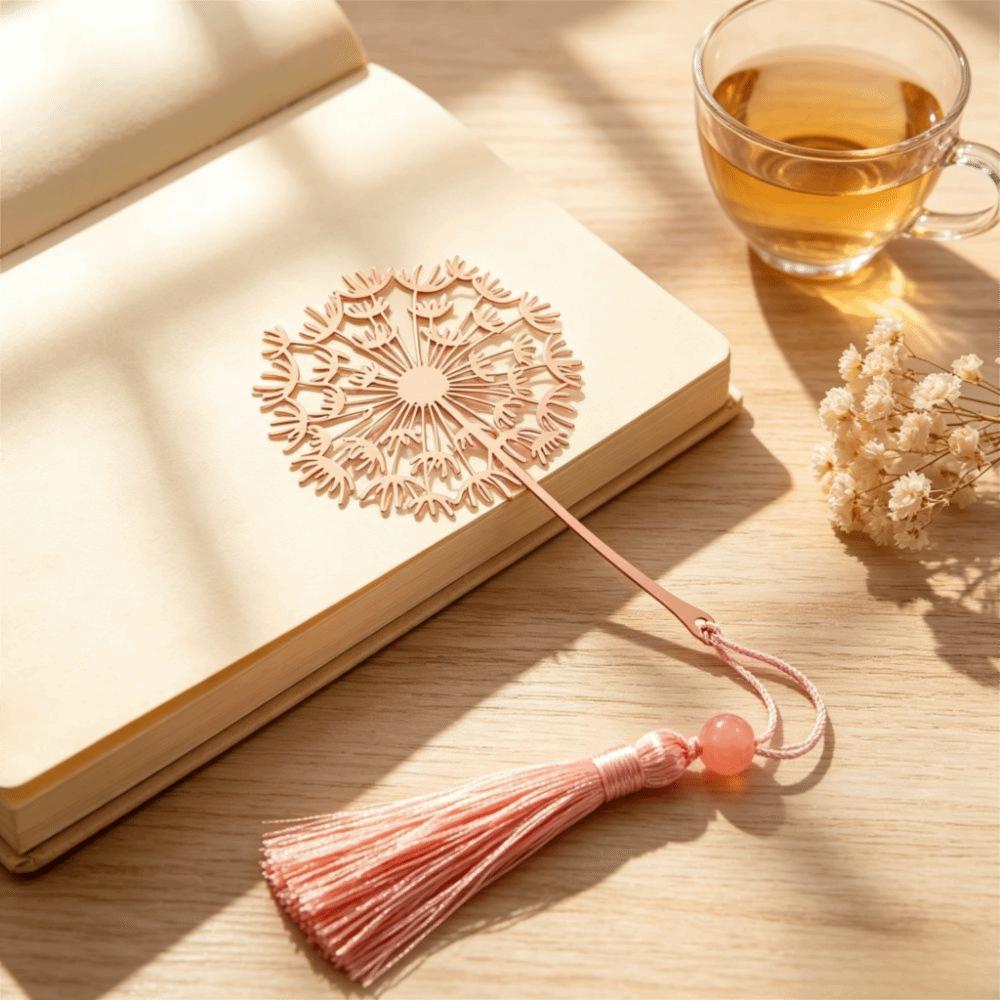 Elegant Hollow Tassel Book Markers Leaf Chinese Style Bookmark Metal Hollow Bookmark Book Marking