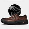 Sapatos masculinos de couro genuíno para caminhada, calçados casuais para atividades ao ar livre
