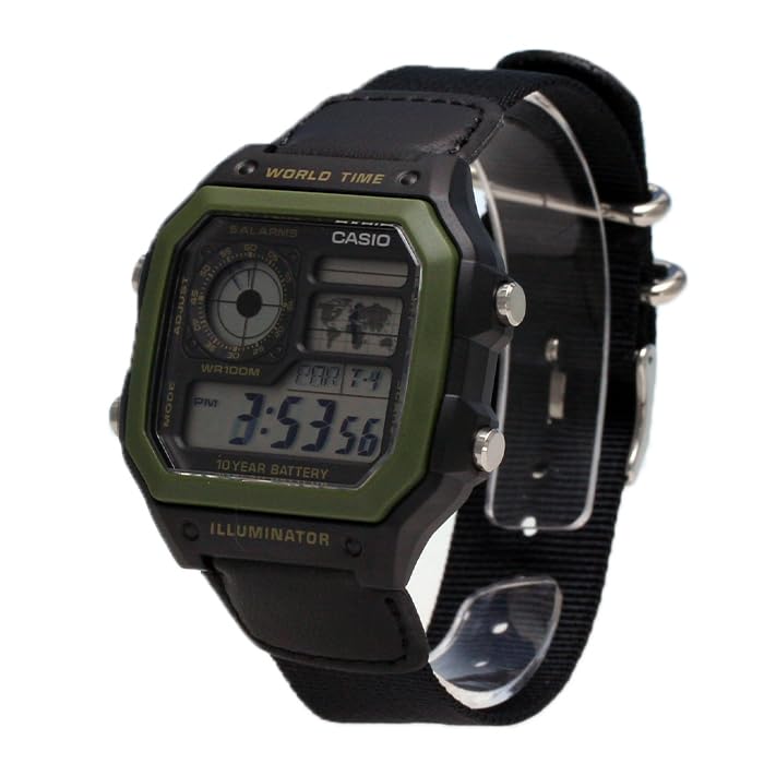 

CASIO STANDARD Standard World Traveler цифровые часы дешевые Casio Chipkashi QUARTZ/Casio AE-1200WHB-1B мужские [Товар]