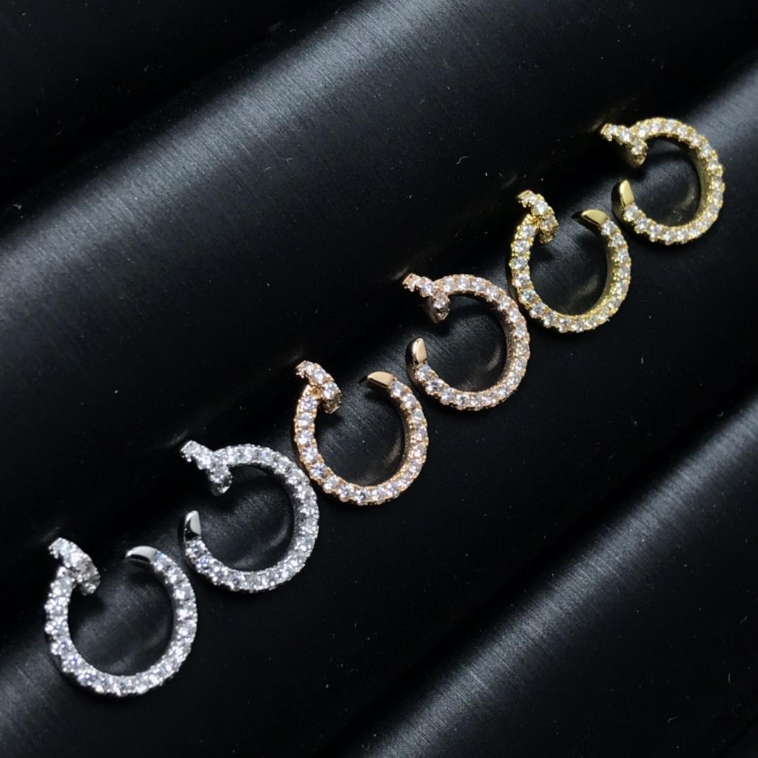 

Роскошные серьги из стерлингового серебра S925 Simple Full Diamond