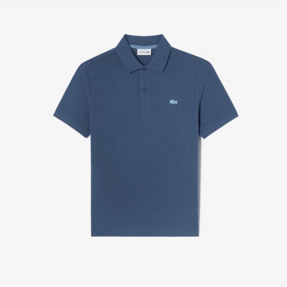 

LACOSTE Мужская рубашка-поло из крокодиловой кожи [Меланж Индиго]