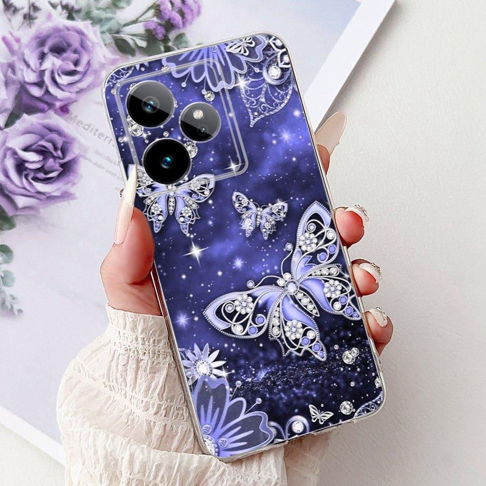 For Realme GT 7 7T Case 2025 Popular Flower Soft Clear Silicone TPU Protective Cover For Realme GT7 Pro RMX5011 Phone Case Shell
