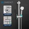 Bathroom Shower Seat Holder Rod Rail Wall Mounted Shower Slide Bar Adjustable Handheld Shower Bracket 304 Stainless Steel