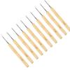 10PCS Crochet Hooks Set Ergonomic Wooden Grip Handles, Beginner Crochet Kits for Hand Stitching DIY Crochet Craft