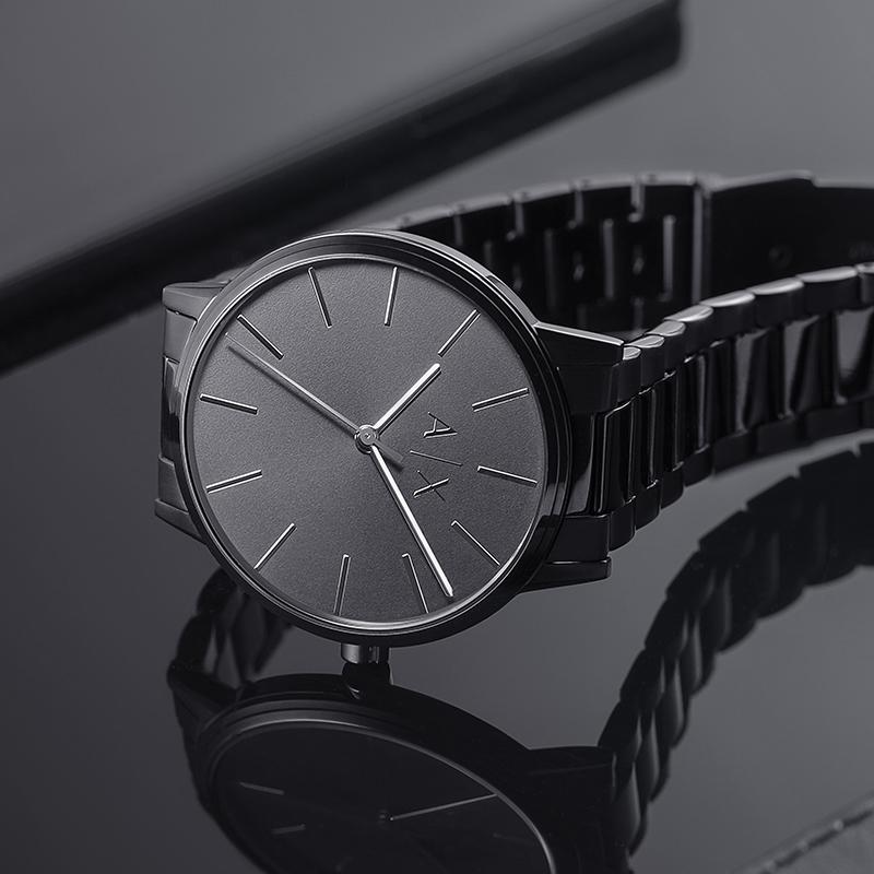 Armani Exchange AE Wrist Watch Quartz Movement Stainless Steel Strap 42mm Black Dial Men's Watches AX2701