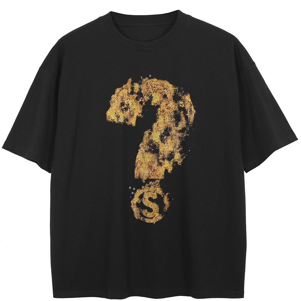 

Streetwear Symbol Graphic T-Shirt Cotton Tshirt Unisex Tops Tees Summer Short Sleeves T Shirt XL чёрный