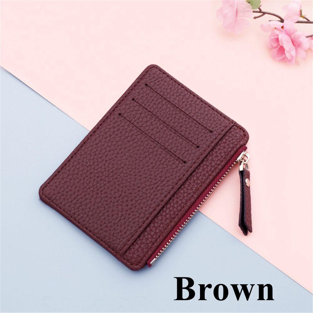Women's Ultra-thin Card Holder Korean Coin Purse Zipper Card Holder Candy Color Bus Student Bank Card Holder Dollar Bag