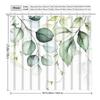Jit1pc Green Leaf Shower Curtain, a High-End Elegant Bathroom Decor Pattern.