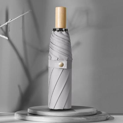 New Spot Three-fold 11-bone Automatic Umbrella, Wind-resistant Oversized Vinyl Fabric, Sun Protection, Weather and Rain Dual-purpose Business