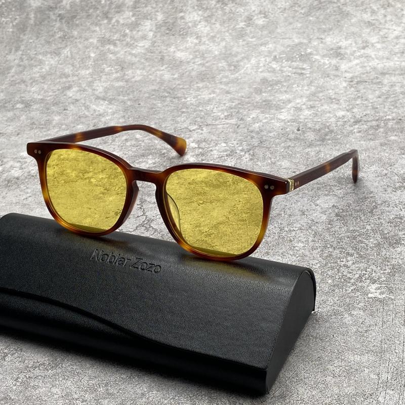 High quality retro square sunglasses for men and women High Street acetic Acid frame UV protection uv400 colored lens glasses