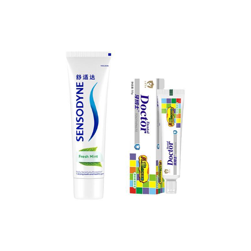 Sensodyne Fresh Mint & Dr. Dental Kids Toothpaste Bundle