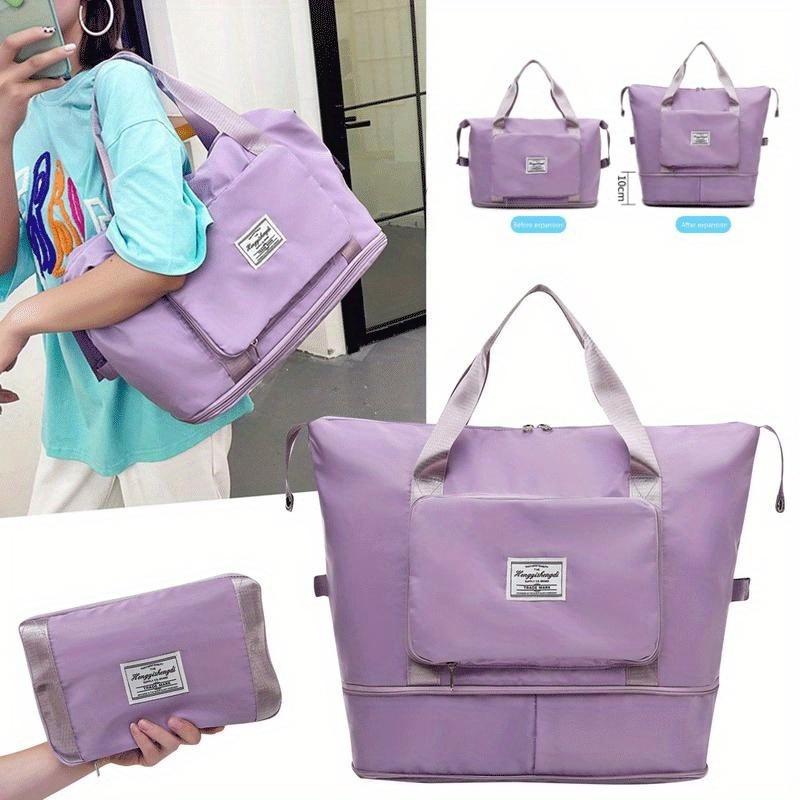 1 Stück Faltbare Reisetaschen mit großer Kapazität, wasserdichte Oxford-Gepäcktasche, Handtasche, Reisetaschen für Frauen, Aufbewahrungstaschen für Fitnessstudio und Yoga
