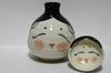 Okame Sake Bottle Set Go Cute Sake Japanese Why Not Give It As a 1.5 Size, Cup, Gift, Present, Souvenir, Sake, Gift?