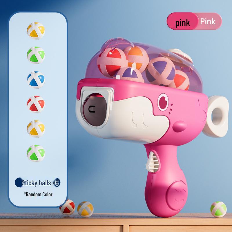 Cross-Border Whale Sticky Ball Gun: Interactive Shooting Toy for Kids and Parents