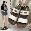 Summer New Niche with Casual Platform Sandals Women's One-word Open-toed Beach Sandals Women