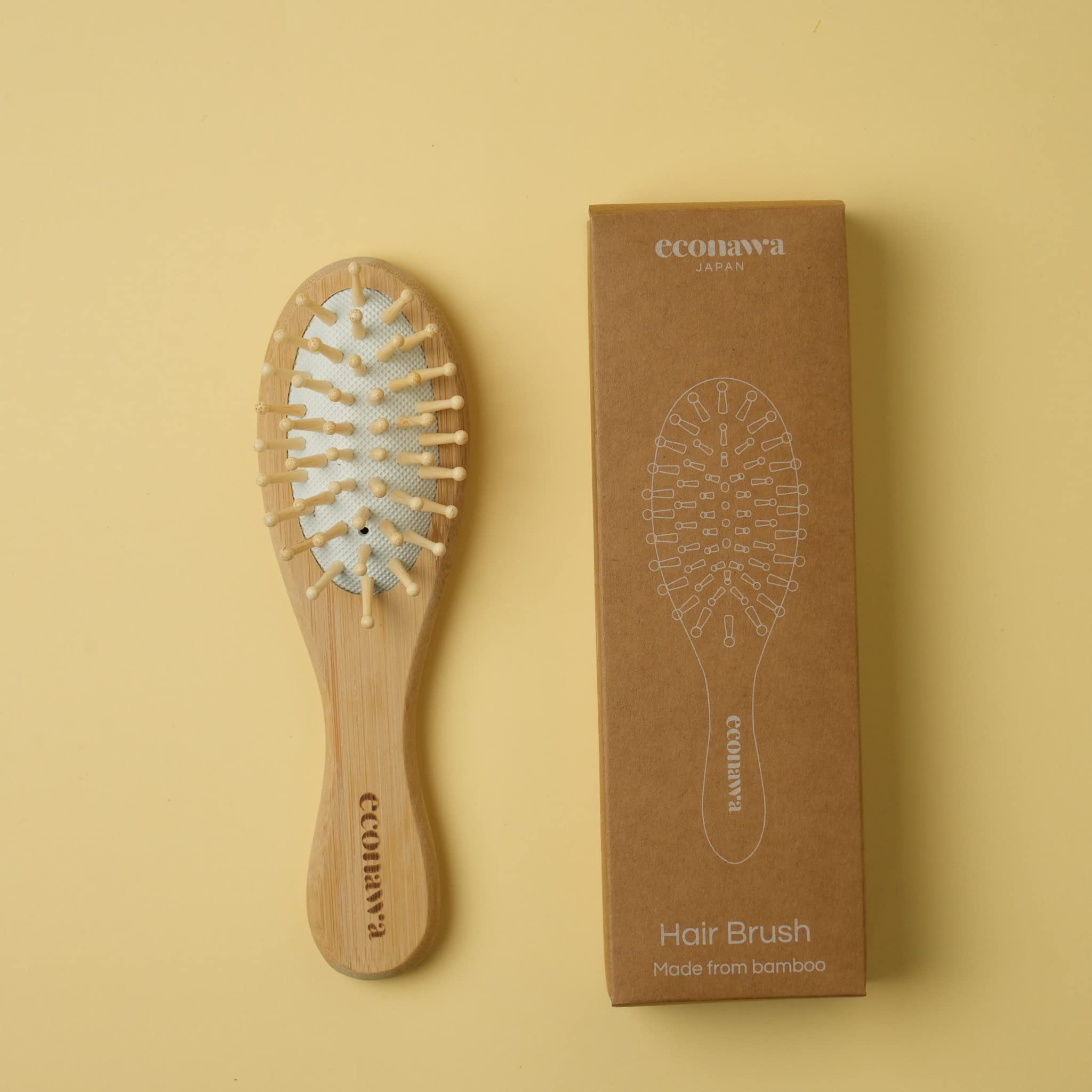 

Bamboo Hair Brushes of Commercial Amenities and Made with Natural Materials For and Beauty Salons Individually Ideal for Wholesale econawa (Set 100) бежевый