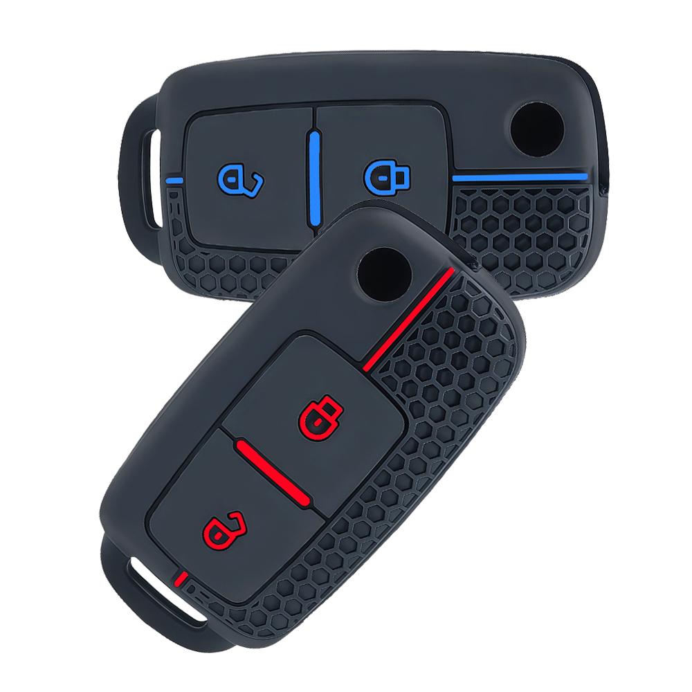 Siliconen Autosleutelhoes Sleutelhoes Voor VW T5 Polo Passat Volkswagen Golf 4 5 6 Caravelle Skoda Fabia Octavia Ligier JS Seat Toledo