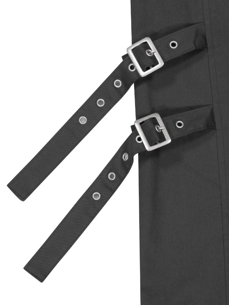 TUOMIO Belted Bootscut Pants [Charcoal]