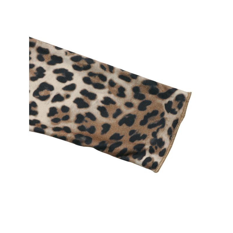 YYFS Women's Fashion Casual Spring Autumn Leopard Print Long Sleeve O-Neck Blouses & Shirts