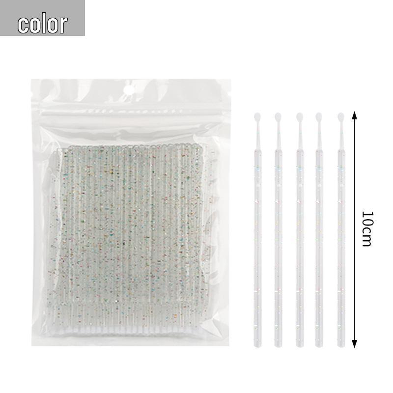 Crystal Rod Micro Brushes for Eyelash Extensions and Tattooing - Cotton Swab Applicators for Remover and Cleaning.