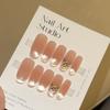 INS Diamond-Patch Pure Handmade Wear-On Nail, Elegant Short Style Brightening High-End Diamond Ring, Nail Art Fake Nail Patch