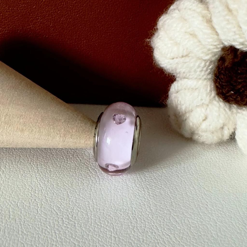 Colorful copper Mini Murano Glass Bead Charms Charm Fits Authentic Bracelets Blue Faceted Murano for Women Necklaces Jewellery