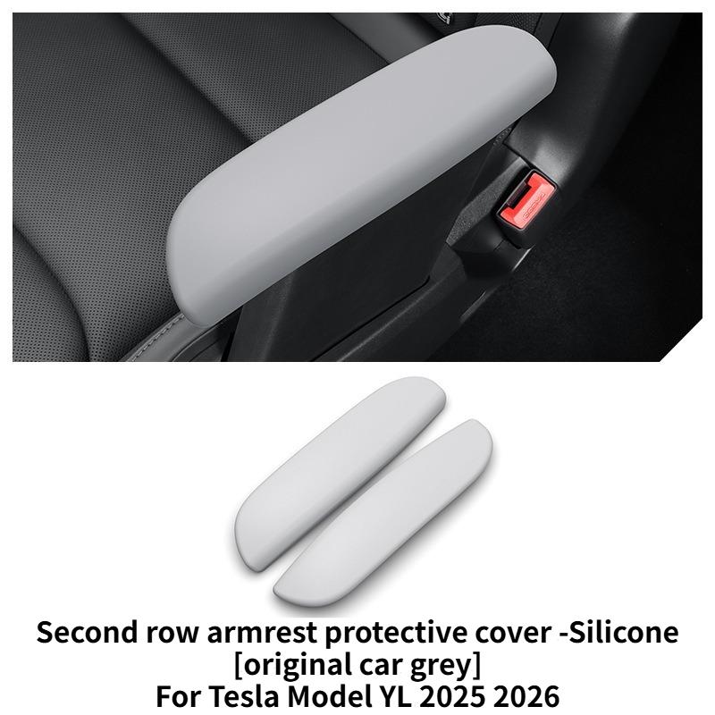 Second Row Armrest Protective Cover For Tesla Model YL 2025 Silicone Protective Case Dirt-Resistant Wear-Resistant Accessories