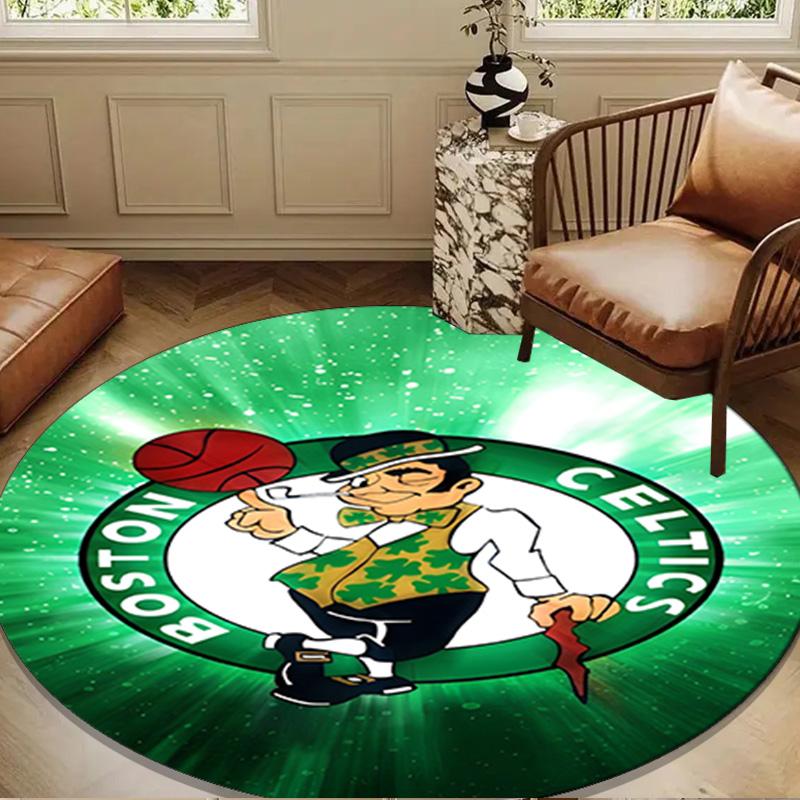 Boston Basketball Round mat, Anti-slip Circle Carpet Chair rug For livingroom,Bedroom, doormat home decor Gift Christmas Gifts