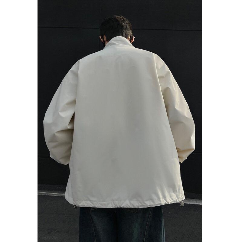 Men's Plaid Lapel Jacket: Retro Oxford Cloth with Inner Pocket, Thickened for Spring and Autumn.