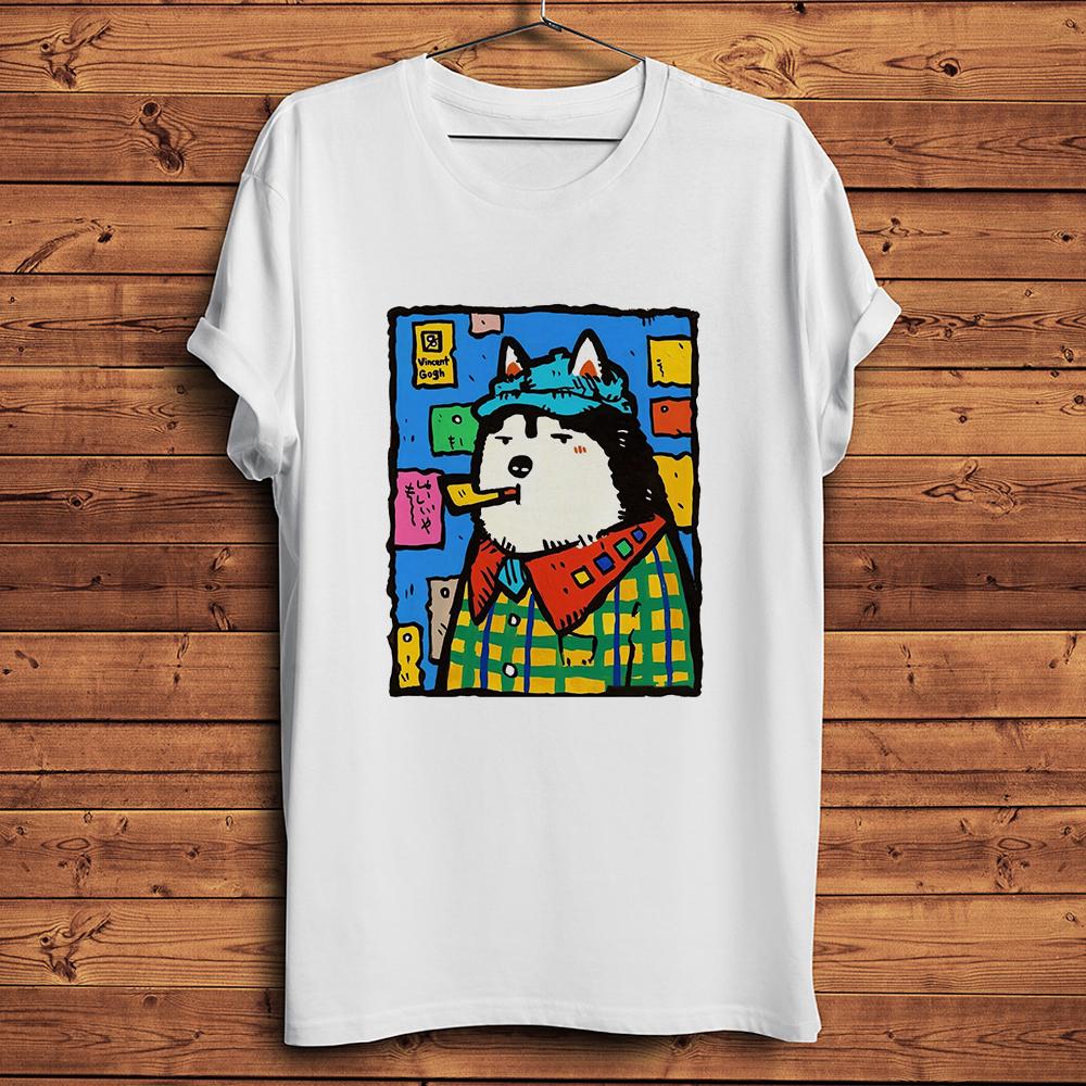 Bichon Beagle Dog Mixed Vincent Van Gogh Selfportrait Alaskan HuskyFunny Artistic TshirtUnisex TShirtCasualPrint Nocrack