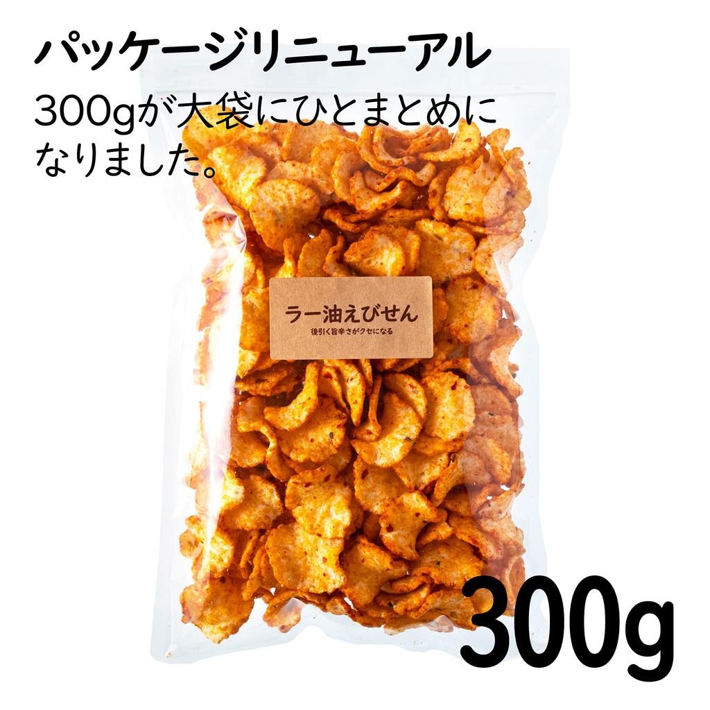 Spicy Kobo Chili Oil Shrimp Crackers with Commercial Use Snacks Senbei Rice Crackers Snacks Delicious and Spicy Rich Chili Oil Ebisen 300g (300g